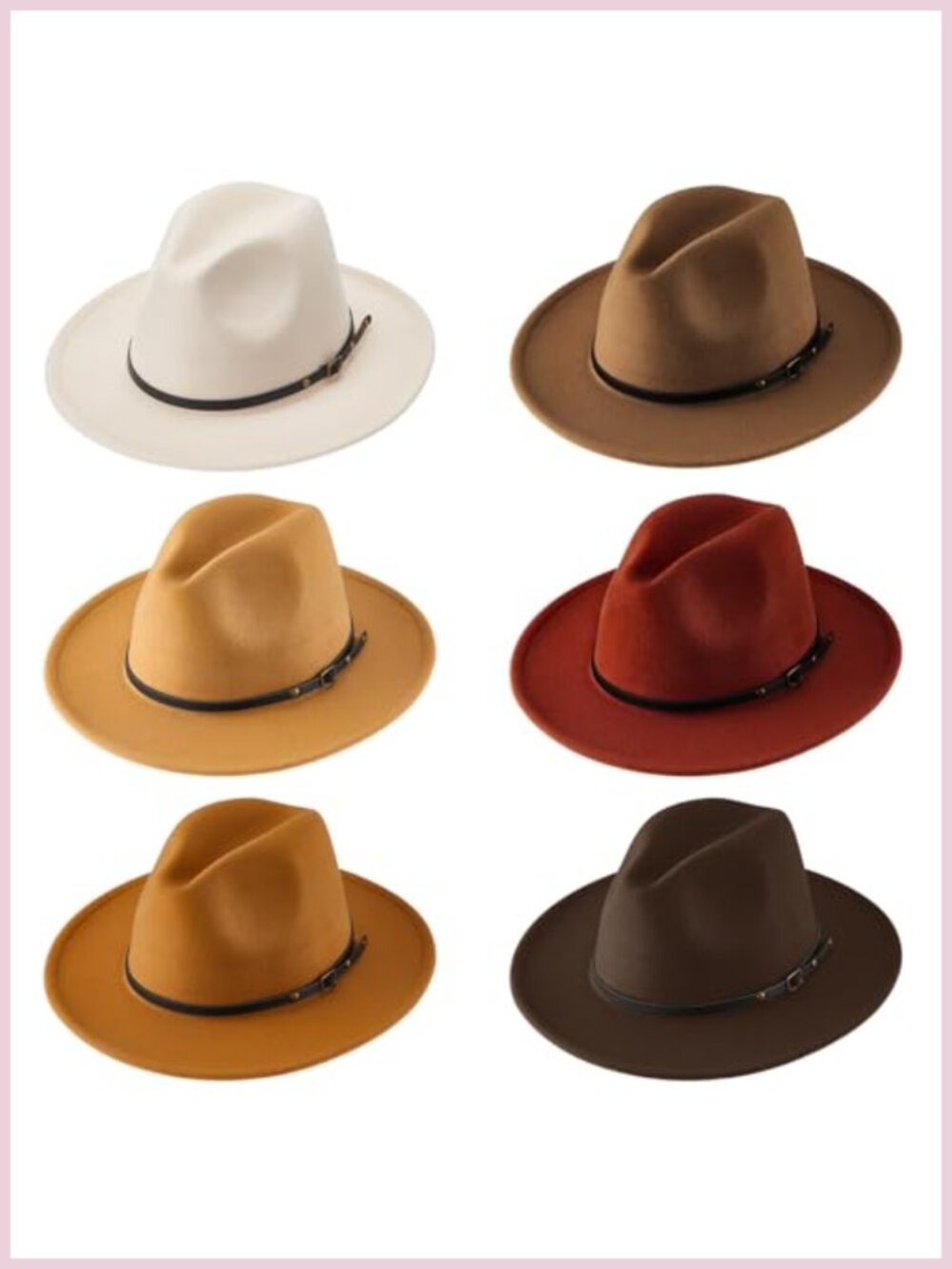 Felt Wide Brim Fedora Hats One Size Fits Most Retro Style